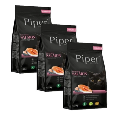 DOLINA NOTECI Piper Animals mit Lachs für sterilisierte Katzen 3x3kg