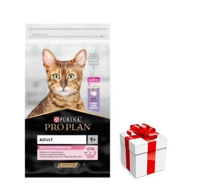 PRO PLAN Delicate Digestion Truthahn-reiches Katzenfutter 10kg + Überraschung für die Katze