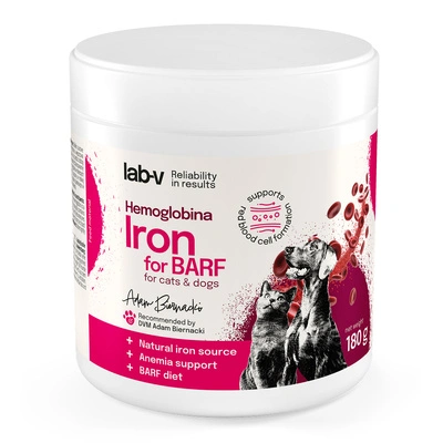 Lab-v Hämoglobin – natürliches Häm-Eisen für BARF-Mischungen und Heimfütterungen 180 g
