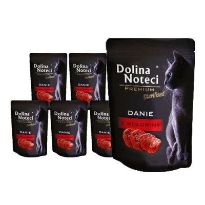 Dolina Noteci Premium für sterilisierte Katzen mit Rindfleisch 10x85g