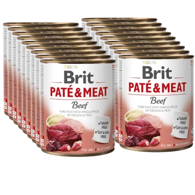 Brit Pate & Meat mit Rindfleisch 18x800g