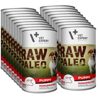 VETEXPERT Raw Paleo Puppy Beef 18x400g