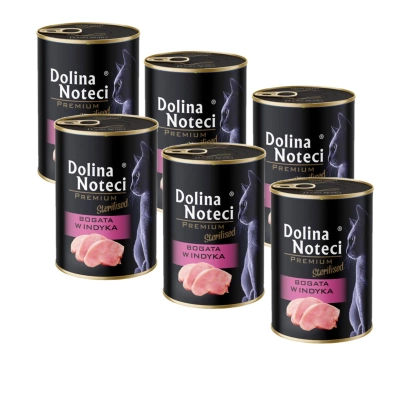 DOLINA NOTECI Premium für sterilisierte Katzen reich an Pute 6x400g