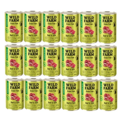 WILD FARM Premium Grain Free Beef and Tuna 18x400g - getreidefreies Katzenfutter
