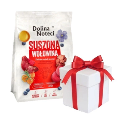 DOLINA NOTECI Premium Rindfleisch - Trockenfutter für Hunde 3 kg + Überraschung für den Hund GRATIS!