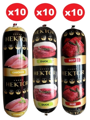 Premium Hektor Hundefutter Riegel MIX Manzo-pollame-anatra 30x900g