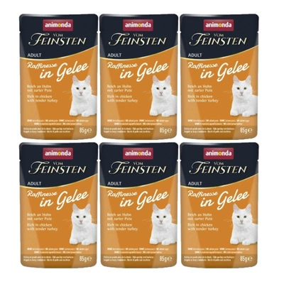 ANIMONDA Vom Feinsten Raffinesse Huhn und Truthahn in Gelee 6x85g