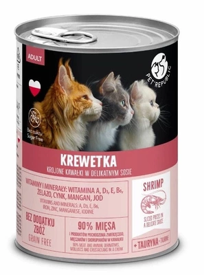 PetRepublic Stücke in Sauce mit Garnelen 400g für Katzen