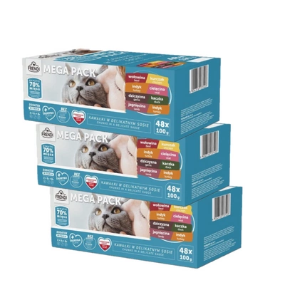 Frendi Sachets für Katzen Fleischgeschmack in Sauce 144x100g