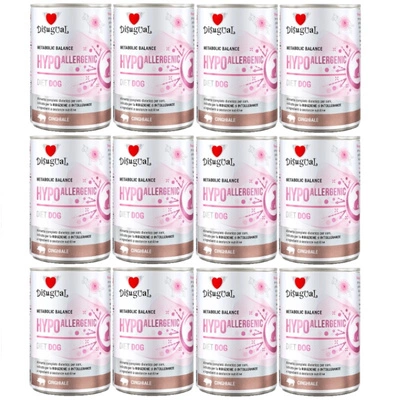 Disgual Nassfutter für Hunde, veterinärmedizinisch, hypoallergen, Wildschwein (ausgewachsen), 12x400 g