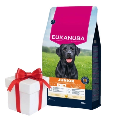 EUKANUBA Junior Large 15kg + Überraschung für den Hund GRATIS!