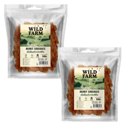 WILD FARM Kaninchenwürstchen 2x500g Hundeleckerli