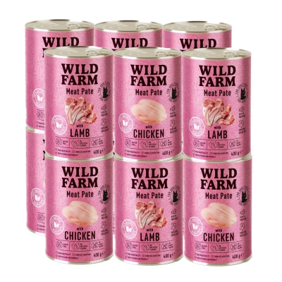 WILD FARM Pate Chicken/Lamb 12x400g - glutenfreies Katzenfutter