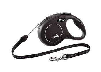 Flexi Leash New Classic S Rope 8m bis zu 12kg Schwarz