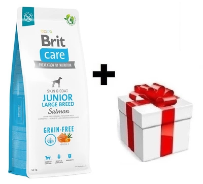 BRIT CARE Dog Getreidefrei Junior Große Rassen Lachs 12kg + Überraschung für den Hund