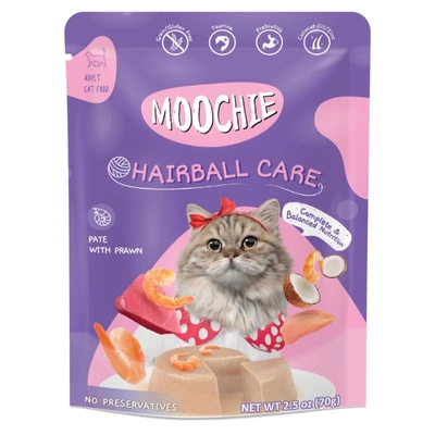 MOOCHIE Hairball Control mit Garnelen 70 g