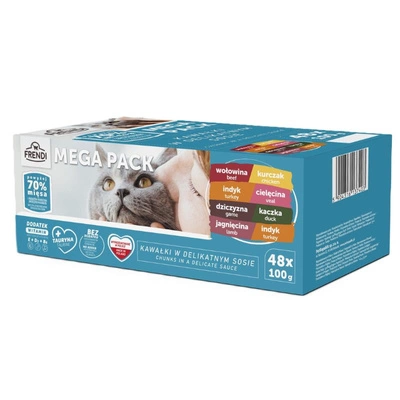 Frendi Sachets für Katzen Fleischgeschmack in Sauce 48x100g