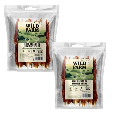 WILD FARM Entenbrustfilet am Spieß 2x500g Hundeleckerli