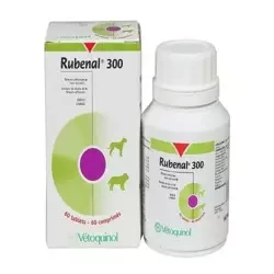 VETOQUINOL Rubenal 300 – Diätpräparat mit Rhabarberextrakt, 60 Tabletten.