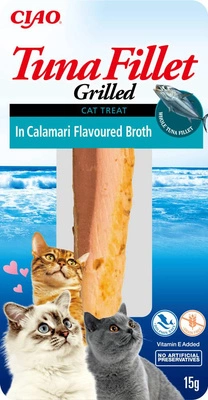 INABA Thunfischfilet für Katzen - Thunfisch in Tintenfischbrühe 15g