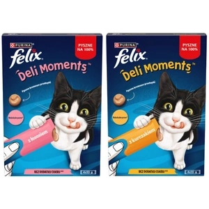 Felix Deli Moments Cremige Katzensnacks mit Huhn/Lachs 2x(4x10g)