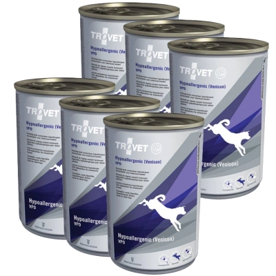 TROVET VPD Hypoallergenes Wildfleisch für Hunde Dose 6x400g
