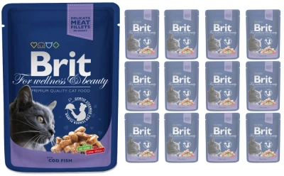 Brit Premium Cat Adult Kabeljau 12x100g