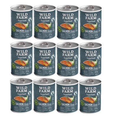 Wild Farm Superfood Lachs 12x400g getreidefreies Hundefutter
