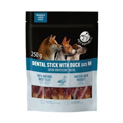 PetRepublic Dental Chew mit Ente für Hunde 250g M