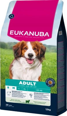 EUKANUBA Adult Small&Medium Breed mit Lamm und Reis 12 kg