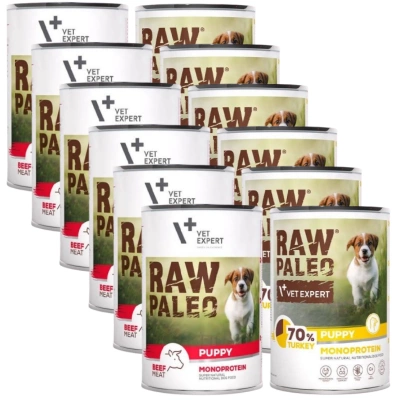 Vetexpert Raw Paleo Welpe Gemischte Geschmacksrichtungen 12x400g