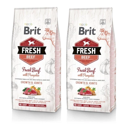 Brit Fresh Beef & Pumpkin Puppy Large Wachstum & Gelenke 2x12kg-3% günstiger im Set