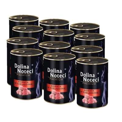 Dolina Noteci Premium Für Katze - reich an Kalbfleisch 12x400g
