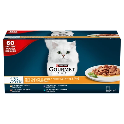 Purina Gourmet Perle Mini Filets in Sauce Katzenfutter 60x85g