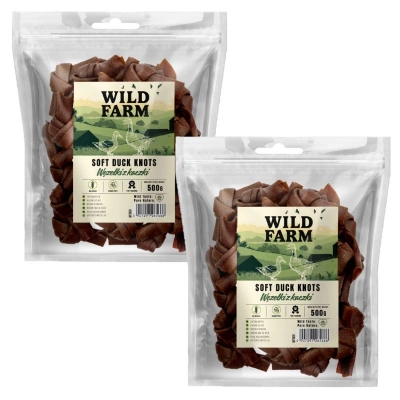 WILD FARM Entenknoten 2x500g Hundeleckerli