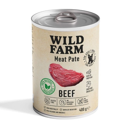 Wild Farm Pate Beef 400g glutenfreies Hundefutter