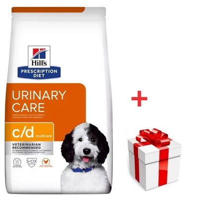 Hill's PD Prescription Diet Canine c/d Urinary Care 12kg + Überraschung für den Hund