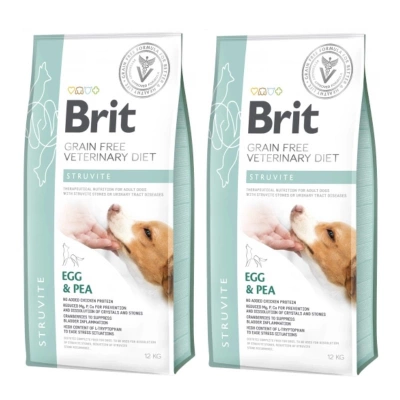 Brit Grain Free Veterinary Diet Dog Struvite Egg & Pea 2x12kg