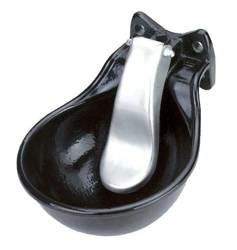 KERBL Gusseisentränke mit Edelstahlzunge, schwarz, 1,45 l