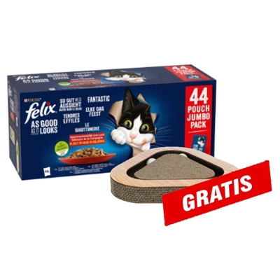 Felix Fantastischer Geschmacksmix in Gelee: 44x85g + Kratzbaum GRATIS!!