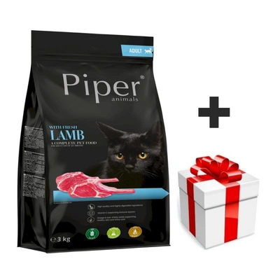 DOLINA NOTECI Piper Animals mit Lammfleisch für Katzen 3kg + Überraschung für die Katze