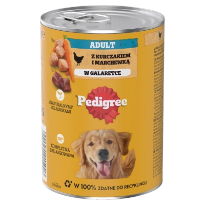 Pedigree Nassfutter für ausgewachsene Hunde mit Huhn & Gemüse in Gelee 400g