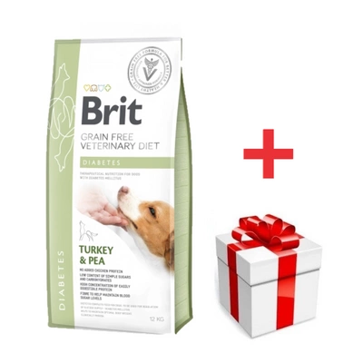 Brit Grain Free Veterinary Diet Dog Diabetes Truthahn mit Erbsen 12kg + eine Überraschung für Ihren Hund GRATIS!