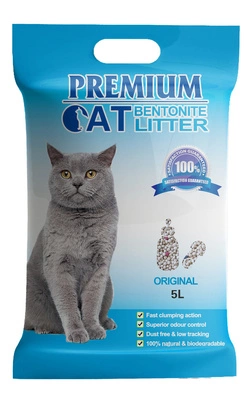 Premium-Katzenklumpstreu aus Bentonit - Natürlich für Katzen 5L