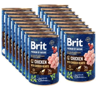 Brit Premium By Nature Chicken With Chicken Hearts18x400g