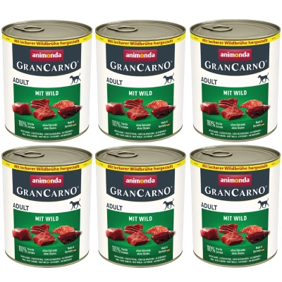 ANIMONDA GranCarno Adult Dog Geschmack: Wild 6x800g