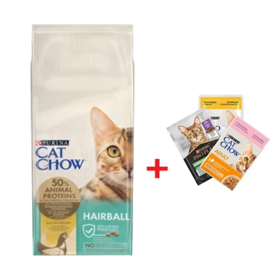 Purina Cat Chow Special Care Hairball Control 15kg + 3x Katzenfutter GRATIS!