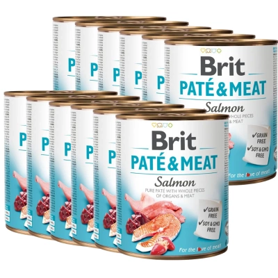 Brit Pastete & Fleisch Lachs 12x800g