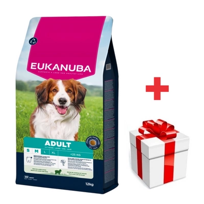 EUKANUBA Adult Small&Medium Breed mit Lamm und Reis 12 kg + Überraschung für den Hund