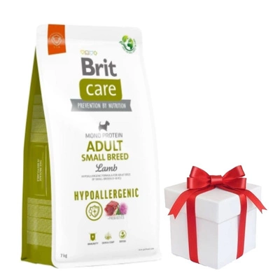 BRIT CARE Dog Hypoallergenic Adult Small Breed Lamb 7kg + Überraschung für den Hund GRATIS!